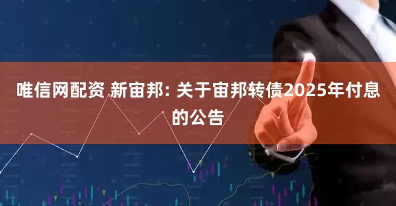 唯信网配资 新宙邦: 关于宙邦转债2025年付息的公告